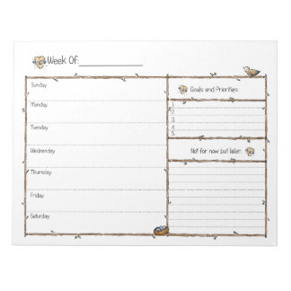 Weekly Planner Notepad