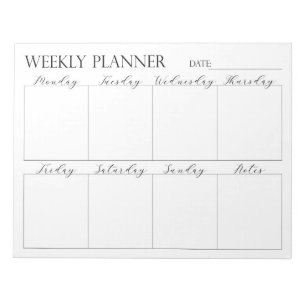 Weekly Planner, Notepad