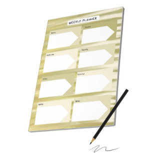 Weekly planner olive colour notepad