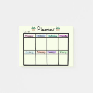 Weekly Planner Post it Notes
