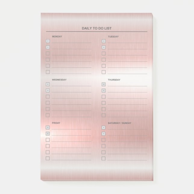 weekly planner Post-it® Notes (Front)