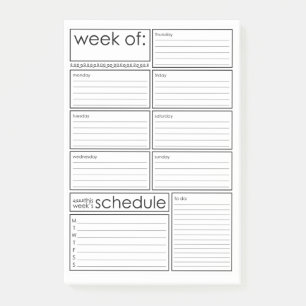 weekly planner Post-it® Notes