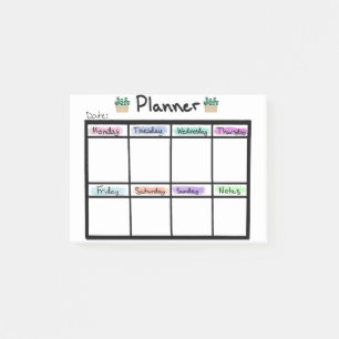Weekly Planner Post it Notes