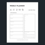 Weekly planner schedule to do list menu organiser poster<br><div class="desc">This weekly printable planner is perfect for those who want to set up and track their weekly schedule at home or in the office.</div>