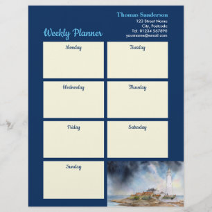 Weekly Planner St Marys Lighthouse Whitley Bay UK Custom Letterhead