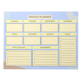 Weekly Planner | Student & Teacher Organiser Notepad