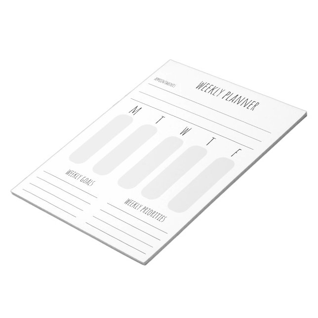 weekly planning notepad (Angled)