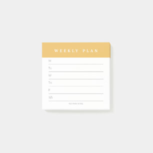 Weekly Planning Sticky Note