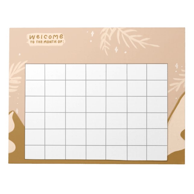 Weekly Routine Trackers Notepad (Front)