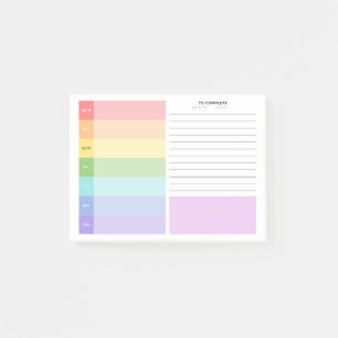 Weekly Study Planner Post-it Notes