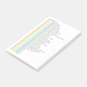Weekly to-do list post-it notes