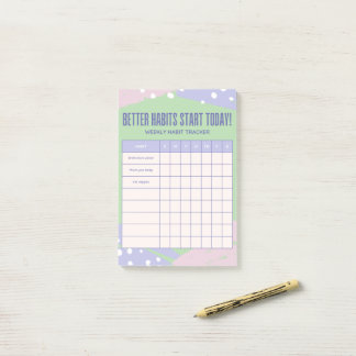 Weekly Tracker Post-it Notes