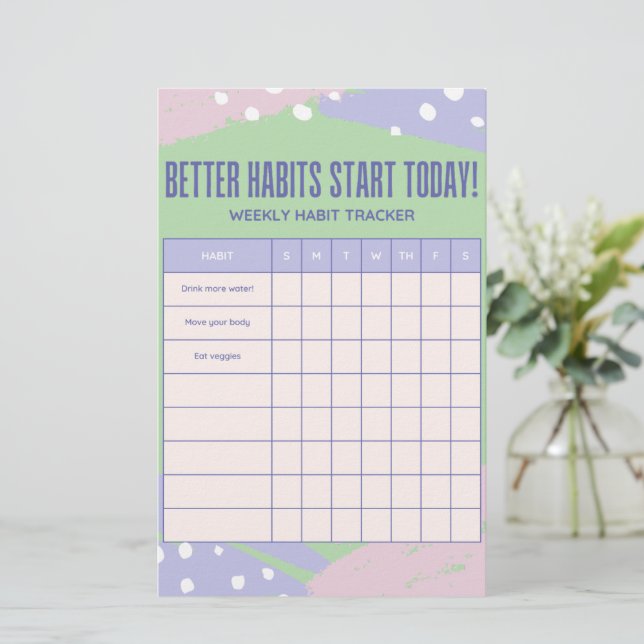 Weekly Tracker Stationery (Standing Front)