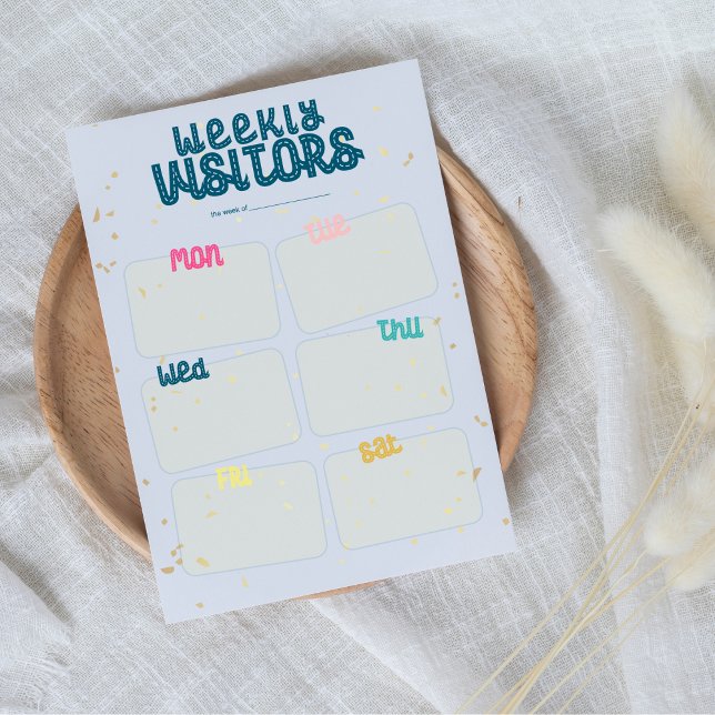 Weekly Visitors, Caregiving, Aging Parents Notepad (Creator Uploaded)