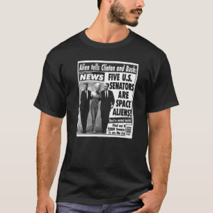 Weekly World News Five Space Aliens Premium T-Shirt