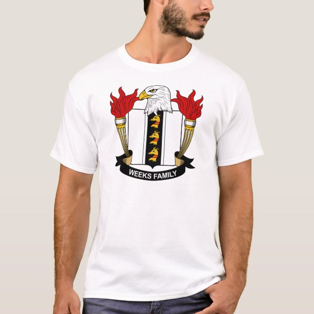Weeks Family Crest T-Shirt (Front)