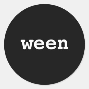 Ween Funny Halloween Pair With Hallo Classic Round Sticker