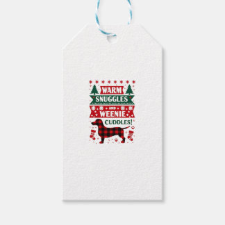 Weenie Dog Christmas Pajama Shirt Cute Weiner Ugly Gift Tags