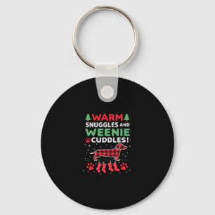 Weenie Dog Christmas Pajama Shirt Cute Weiner Ugly Key Ring