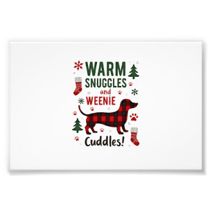 Weenie Dog Christmas Pajama Shirt Cute Weiner Ugly Photo Print
