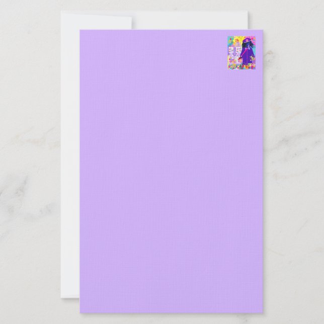 Weenie Dog Paints Resurrection Lamb Stationery (Front)