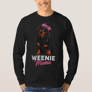 Weenie Mama Cute Dachshund Lover Weiner Dog T-Shirt