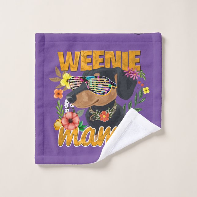 WEENIE MAMA DACHSHUND Wash Cloth (Wash Cloth)