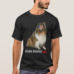 Weenie Papa Shetland Sheepdog Dad Dog Shetland She T-Shirt