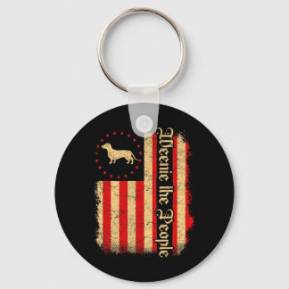 Weenie The People 4th Of July American Usa Flag Da Key Ring