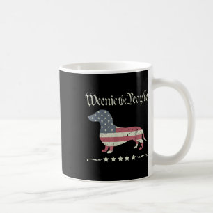 Weenie The People American Flag 4th Of July Dachsh Coffee Mug