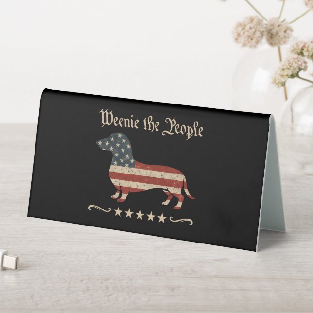 Weenie The People Dachshund 4th Of July (In SItu (Table))