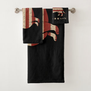 Weenie The People Dachshund 4th Of July Bath Towel Set