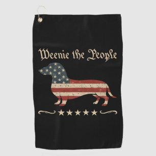 Weenie The People Dachshund 4th Of July Golf Towel