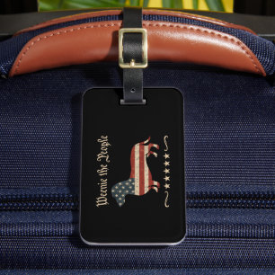 Weenie The People Dachshund 4th Of July Luggage Tag
