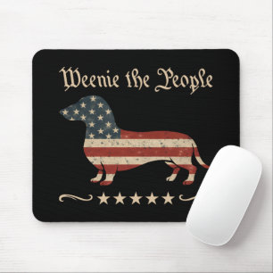 Weenie The People Dachshund 4th Of July Mouse Mat