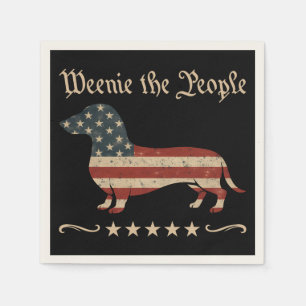 Weenie The People Dachshund 4th Of July Napkin
