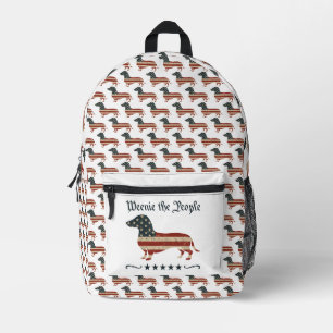 Weenie The People Dachshund 4th Of July Printed Backpack