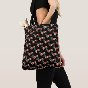 Weenie The People Dachshund 4th Of July Tote Bag