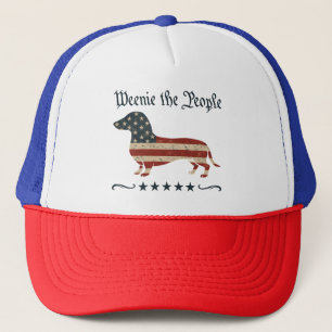 Weenie The People Dachshund 4th Of July Trucker Hat