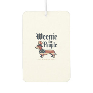 Weenie the People Patriotic Dachshund T-Shirt_1 Car Air Freshener