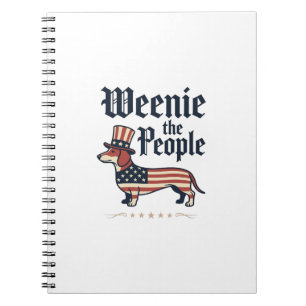 Weenie the People Patriotic Dachshund T-Shirt_1 Notebook