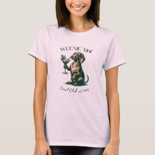 Weenie 'tini' Social Club t shirt with Daschund