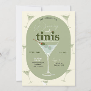 Weenies and Tinis Martini Bachelorette Invitation