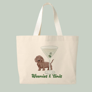 Weenies & Martinis  Large Tote Bag