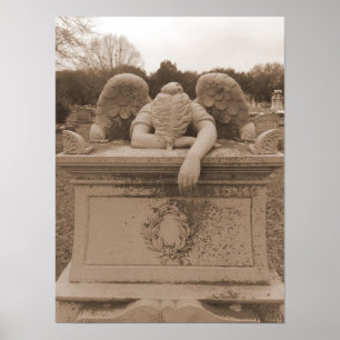 Weeping Angel Poster sepia