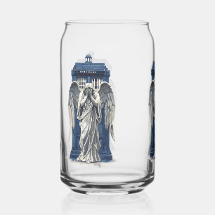 Weeping Angel with Blue Police Box 1 Can Glass