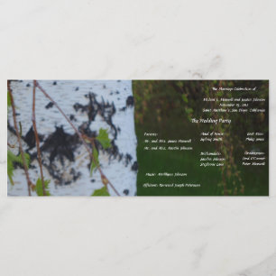 Weeping Birch Wedding Program Programme
