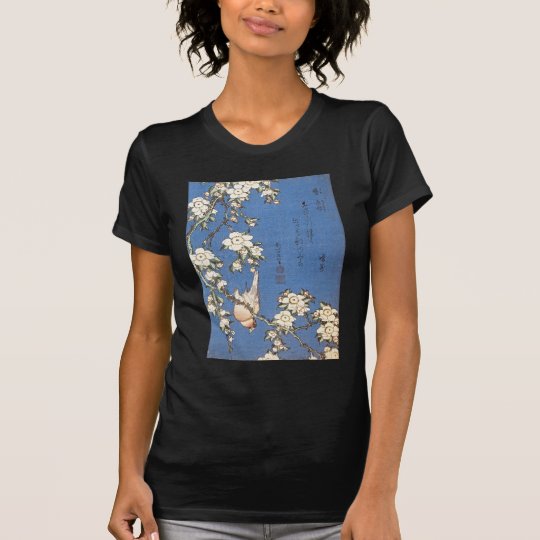 Weeping Cherry and Bullfinch by Hokusai T-Shirt