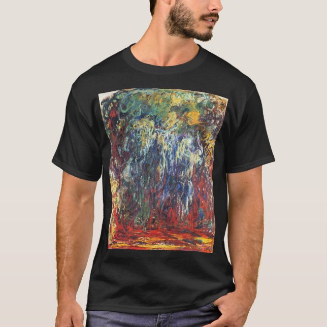 Weeping Willow at Giverny (by Claude Monet) T-Shirt (Front)