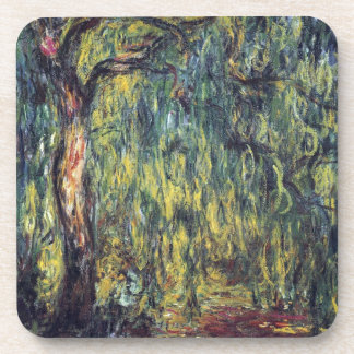 Weeping Willow by Claude Monet, Vintage Fine Art Coaster